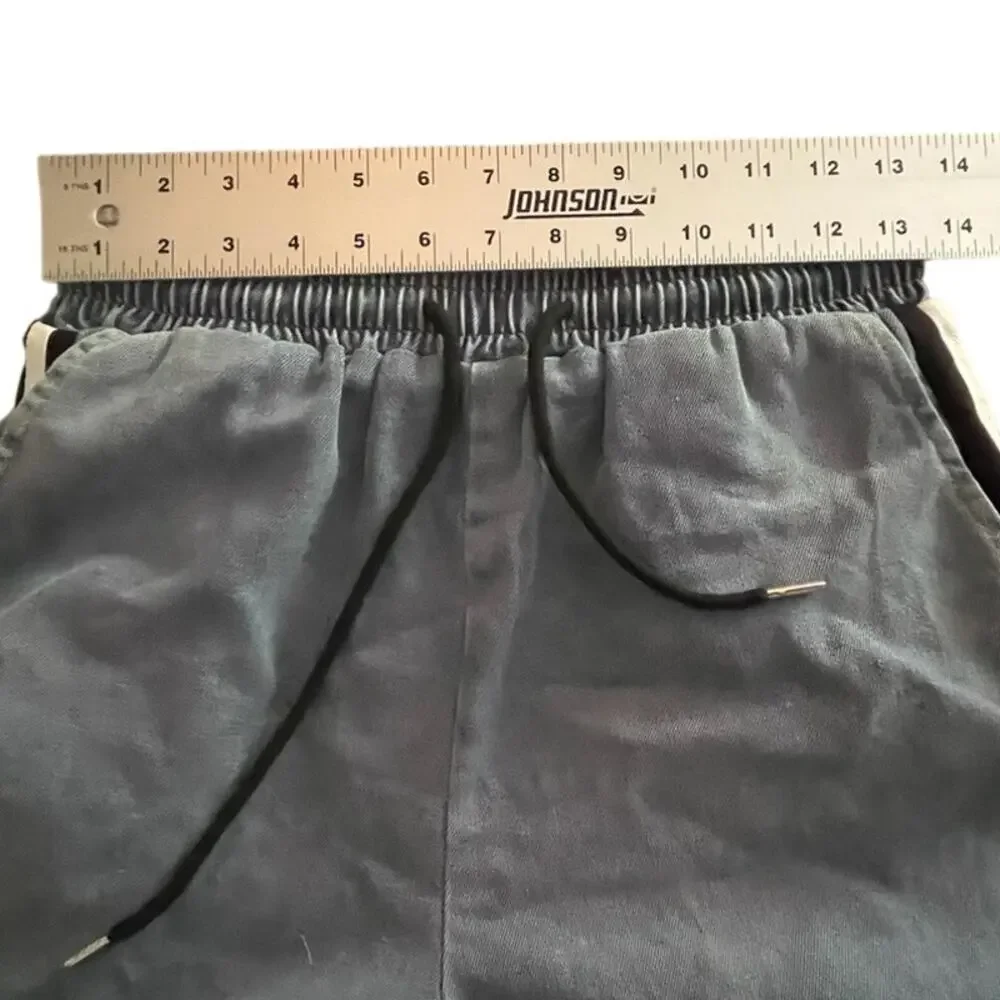 NWT Med (Fits S) Athleisure Denim Stripe Tracksuit 2pc Set Jacket Wide Leg Pants